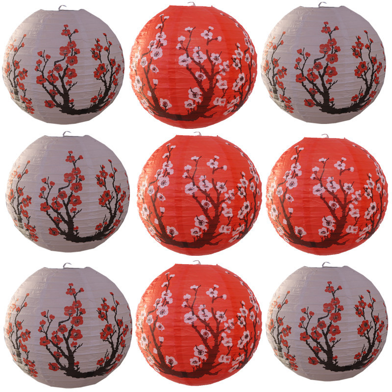 Japanese Lantern Paper - Бумажные фонарики 30 см с узором