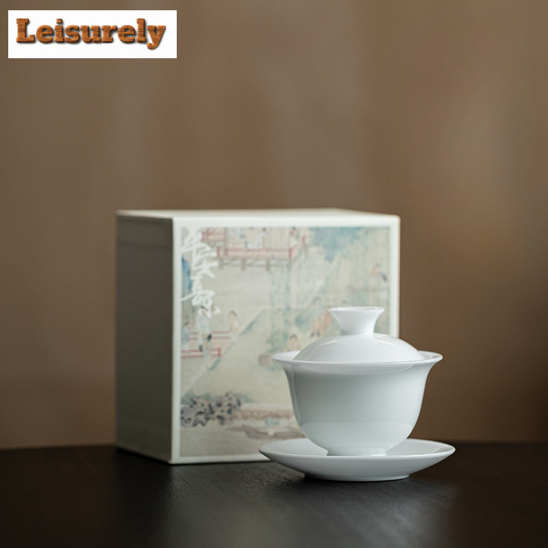 Matcha Bowl Chawan - 140 мл ледяной нефритовый фарфор Gaiwan