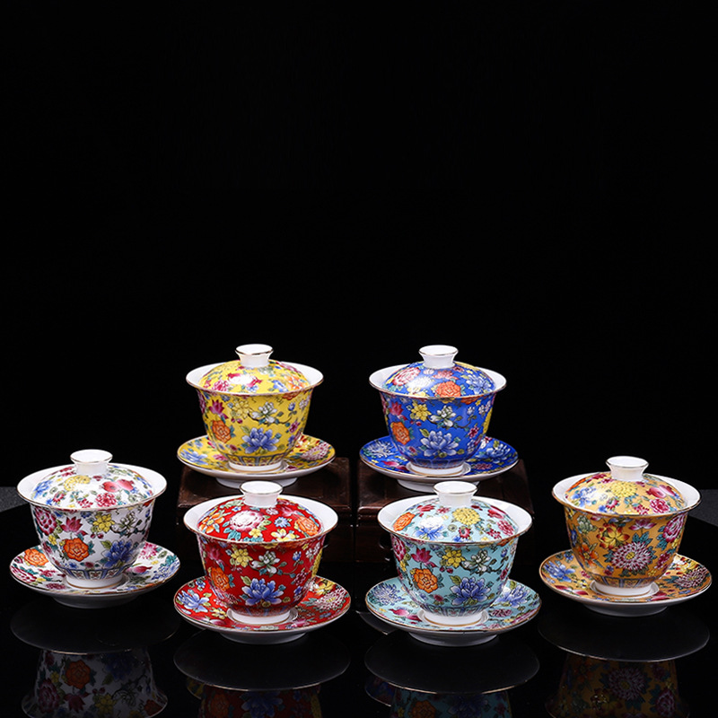 Matcha Bowl Chawan - HMLOVE Белый фарфор Sancai Gaiwan Цвет